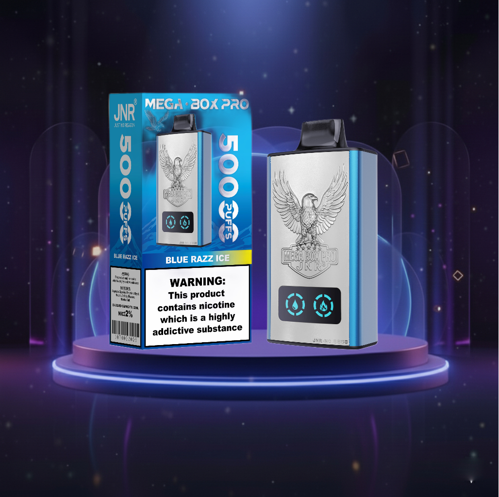 Jednorazówki - E papieros - Polska - JNR - MegaBox Pro - 55K - Blue Razz Ice - Najtańsze